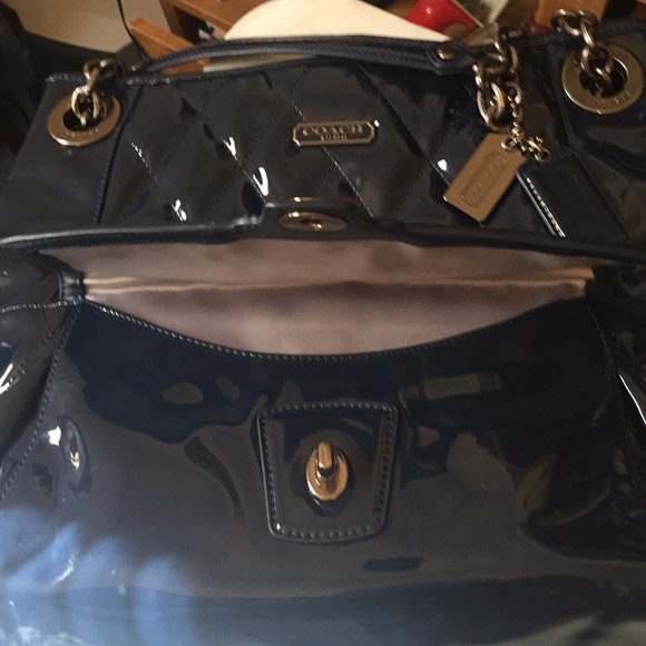 Navy Patent Coach Purse & Wallet Set - Picture 4 of 7